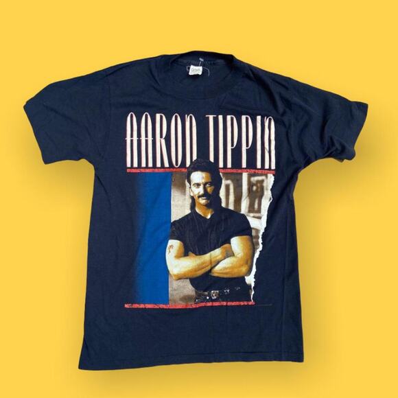Vintage 80s aaron tippin tee shirt medium usa - Picture 1 of 4